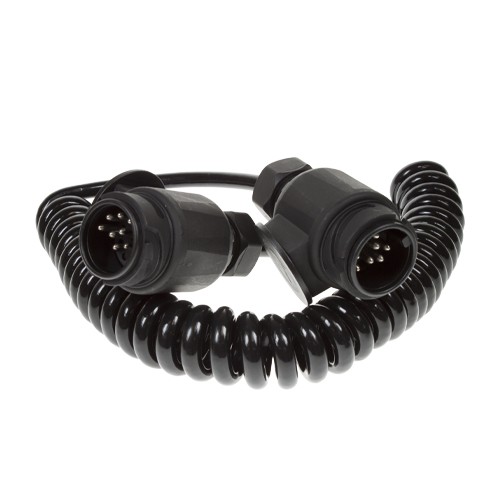 8 Pin 2.5m 2x8 Pin Plugs & 8 Core Curly Connecting Lead