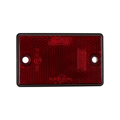 Red Rear Reflector with Mounting Holes