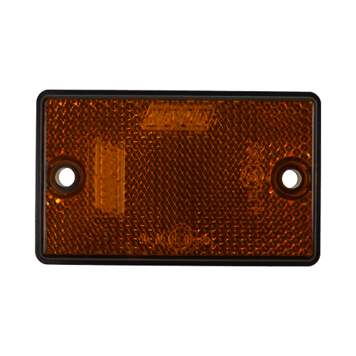 Side Amber Reflector with Mounting Holes
