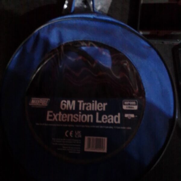 6m Straight Extension Lead 7 Pin Plug To 7 Pin Flying Socket