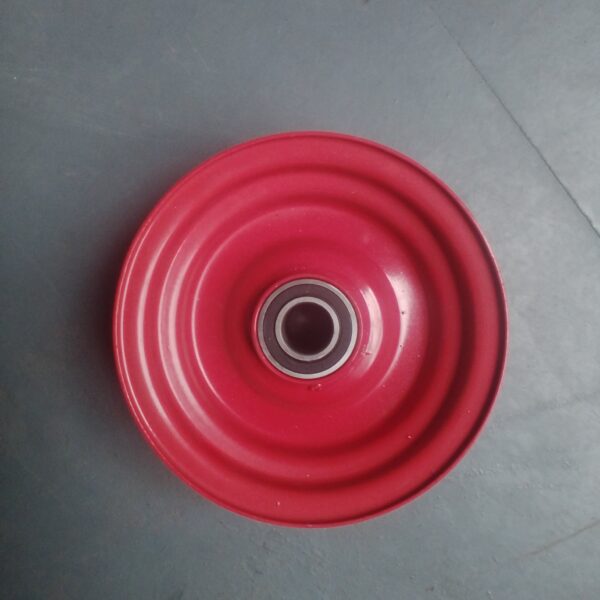 8" 5.00-8 Red Steel Rim Fitted With 2 x 35mm Inside Diameter Ball Bearing