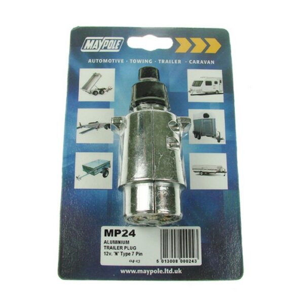 12n Type 7 Pin Aluminium Plug Display Packed