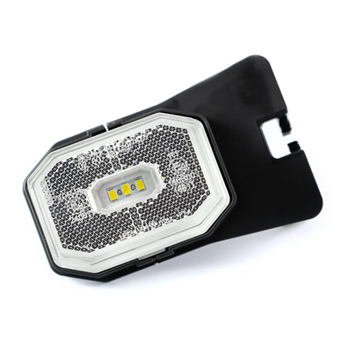 Led clear front marker 12-36 volt with bracket