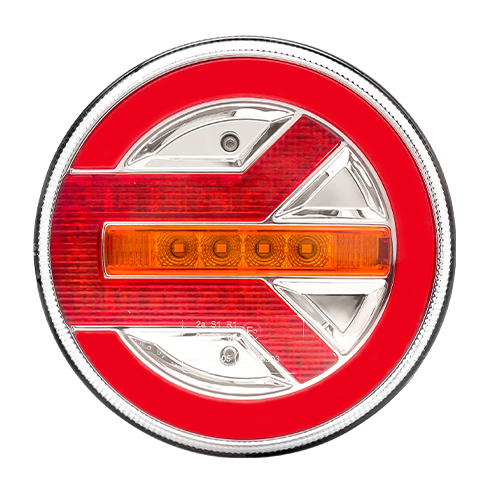 10-30V LED GLO Round Rear Combination Lamp & 60cm Cable.